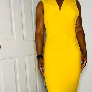 Cute yellow bandage dress